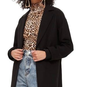 Black Topshop peacoat